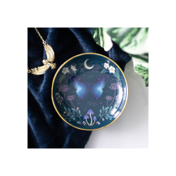 Round Midnight Moth Trinket Dish Round Midnight Moth Trinket Dish