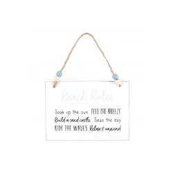 Beach Rules Hanging Sign Beach Rules Hanging Sign