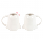 Mr and Mrs Boo Ghost Shaped Mug Set Mr and Mrs Boo Ghost Shaped Mug Set