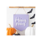 Purple Hocus Pocus Hanging Sign
