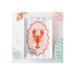 Striped Lobster Trinket Dish Striped Lobster Trinket Dish