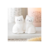 White Cat Shaped Salt and Pepper Shakers White Cat Shaped Salt and Pepper Shakers
