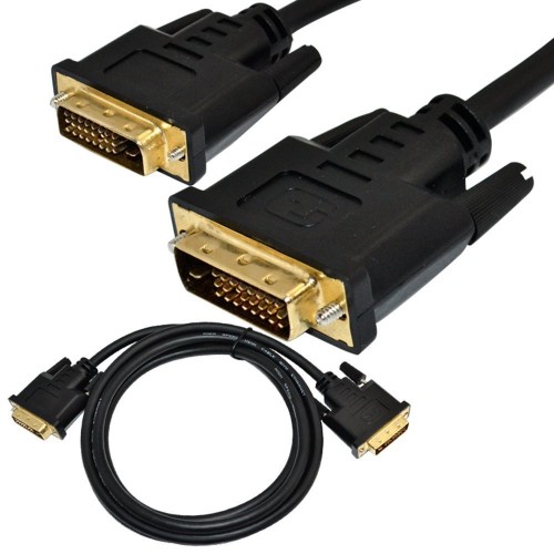 1 Metres Gold Plated DVI-D (24+1) Male to DVI-D (24+1) Male Cable