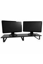 Double Monitor Riser Stand for 1 or 2 Computer Screens on Desk Double Riser