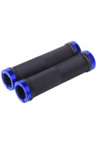 Bicycle Double Locking Handle Bar Grips - Blue