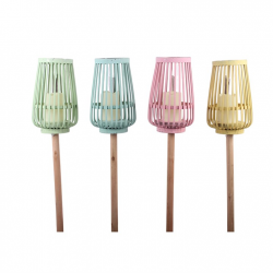 Pastel Lantern Stake with LED Candle Pastel Lantern Stake with LED Candle