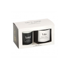 Set of 2 Yin Yang Black Oud and Coconut Candles