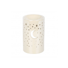 Iridescent White Moon Pillar Oil Burner