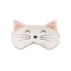 White Cat Face Satin Eye Mask