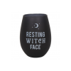 Resting Witch Face Stemless Wine Glass