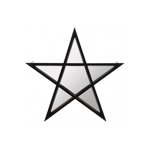 Black Framed Pentagram Mirror