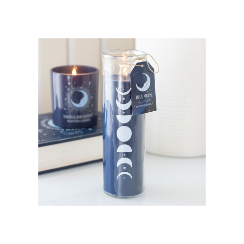 Blue Moon Phase Fig & Vanilla Scented Glass Tube Candle Blue Moon Phase Fig & Vanilla Scented Glass Tube Candle