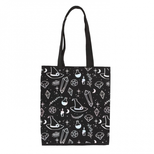 Crystal Witch Print Polycotton Tote Bag