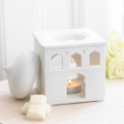 Off White Mosque Oil Burner and Incense Cone Holder