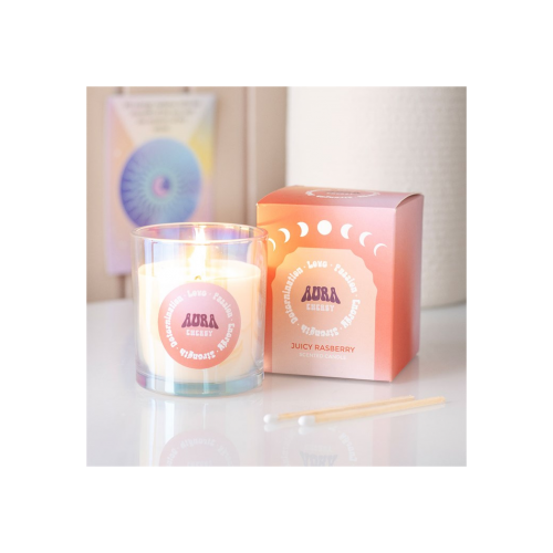 Aura Energy Juicy Raspberry Iridescent Candle Aura Energy Juicy Raspberry Iridescent Candle