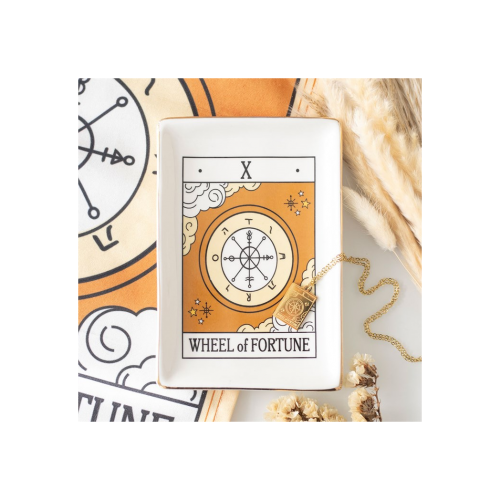 The Wheel of Fortune Vintage Tarot Trinket Dish The Wheel of Fortune Vintage Tarot Trinket Dish