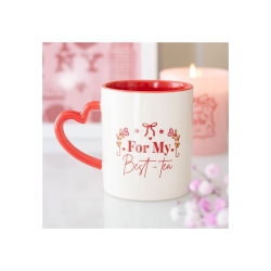 For My Best-Tea Mug with Heart Handle For My Best-Tea Mug with Heart Handle
