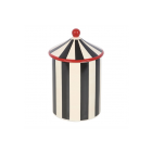 Black Striped Circus Tent Storage Jar