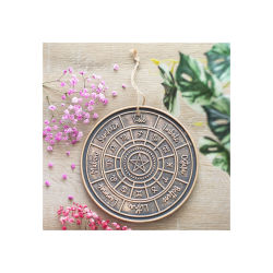 Bronze Wheel of the Year Hanging Terracotta Plaque Bronze Wheel of the Year Hanging Terracotta Plaque