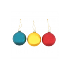 Set of 3 Nostalgic Christmas Glass Baubles Set of 3 Nostalgic Christmas Glass Baubles