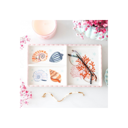 Pastel Shell and Coral Trinket Tray Pastel Shell and Coral Trinket Tray