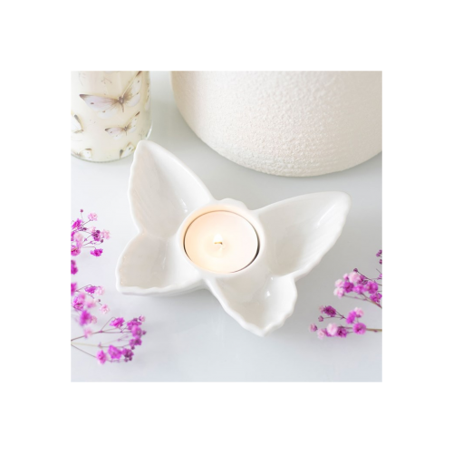 White Butterfly Tealight Candle Holder White Butterfly Tealight Candle Holder