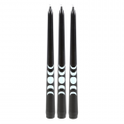 Set of 3 Black Magic Moon Phase Taper Candles 