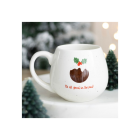 All Good in the Pud Rounded Christmas Mug