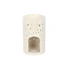 Iridescent White Moon Pillar Oil Burner