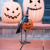 Metal Glitter Raven Ornament with Pumpkin Metal Glitter Raven Ornament with Pumpkin