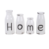 Set of 4 Decorative Milk Bottles