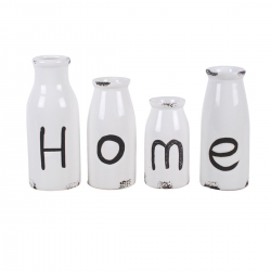 Set of 4 Decorative Milk Bottles Set of 4 Decorative Milk Bottles