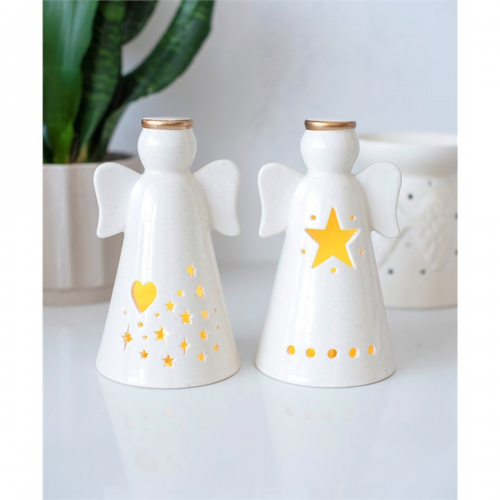 Set of 2 Small LED Angel Decorations