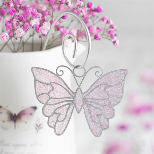Set of 12 White Butterfly Suncatcher Stakes in Display Set of 12 White Butterfly Suncatcher Stakes in Display