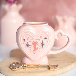 Heart Locket Mug and Key Stirrer Heart Locket Mug and Key Stirrer