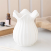 White Pleated Flare Oil Burner White Pleated Flare Oil Burner