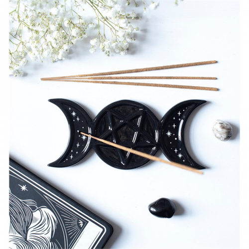 Spellbound Secrets Triple Moon Incense Stick Holder Spellbound Secrets Triple Moon Incense Stick Holder