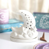 White Pastel Skies Moon Incense Cone Holder White Pastel Skies Moon Incense Cone Holder
