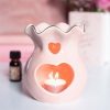 Pink Fluted Oil Burner and Wax Warmer Pink Fluted Oil Burner and Wax Warmer