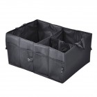 2 in 1 Car Boot Organiser - Foldable Heavy Duty Jumbo Bag Shopping Tidy Storage Car Trunk and Tool Organizer - Black