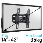 Komodo 14-42 TV Bracket - VESA 75mm TO 200mm