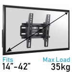Komodo 14-42 TV Bracket - VESA 75mm TO 200mm Komodo 14-42 TV Bracket - VESA 75mm TO 200mm